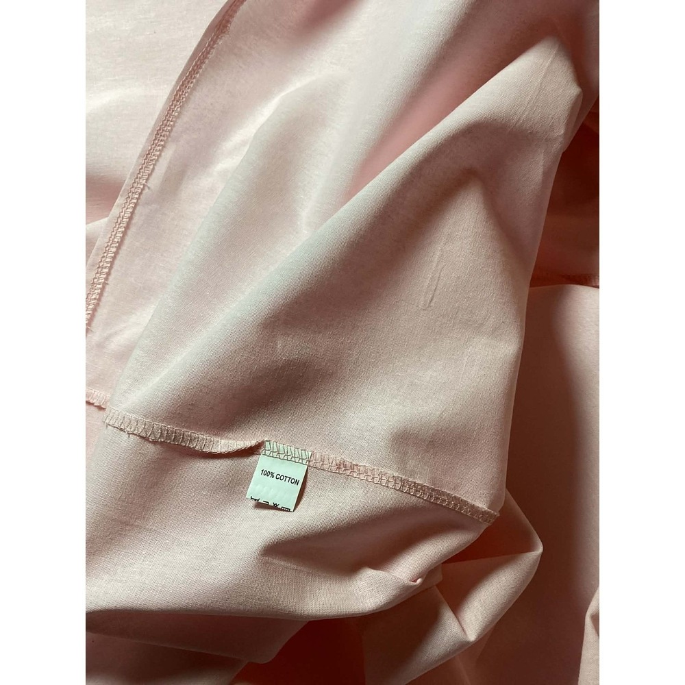 Pink Cotton Minimalist Dress Women Size Small Short Sleeve Maxi - Picture 6 of 8